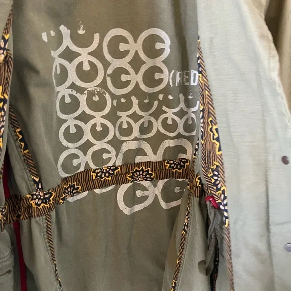 Women's Gap RED Army Green Cargo Jacket with Adjustable Waist - XS - Picture 5 of 6